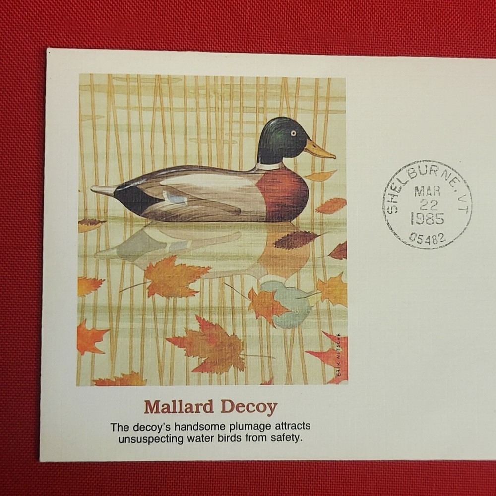 First Day of Issue Mallard Decoy Stamp Cache Envelope