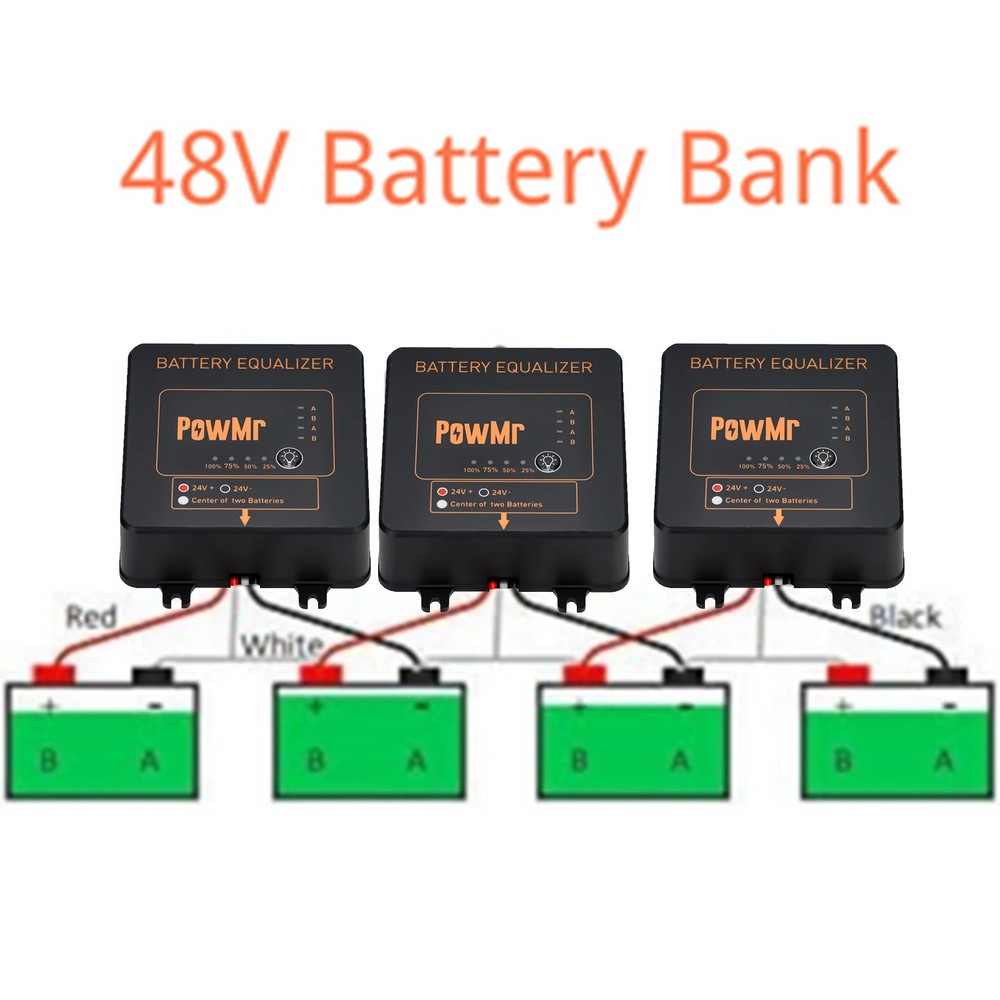 48V Battery Equalizer Voltage Balancer for Lead Acid Lithium Batterries Parallel