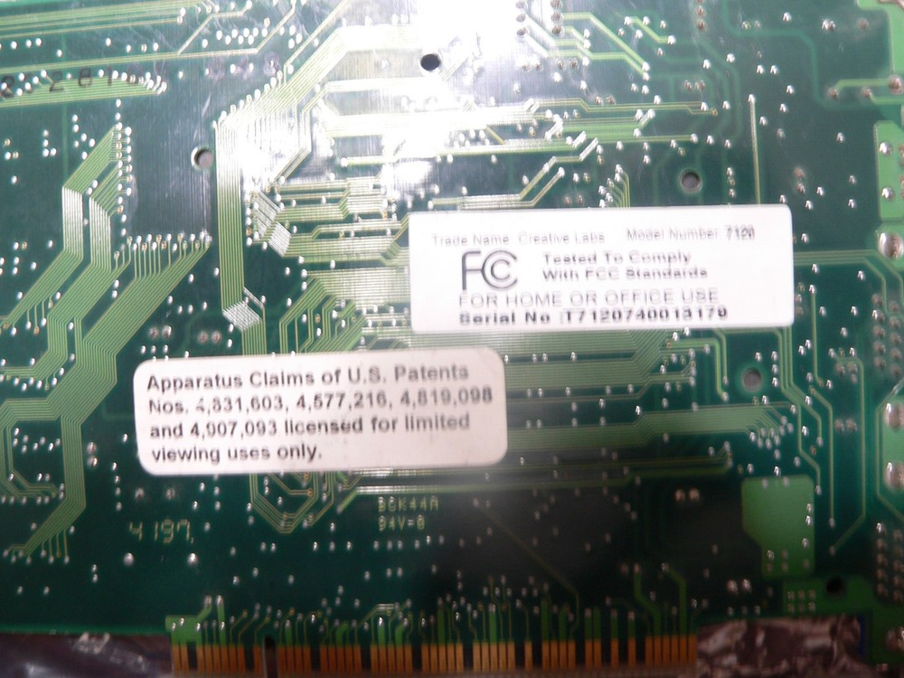Creative Labs PCI Video Card DXR2 DVD Decoder Dual CT7120