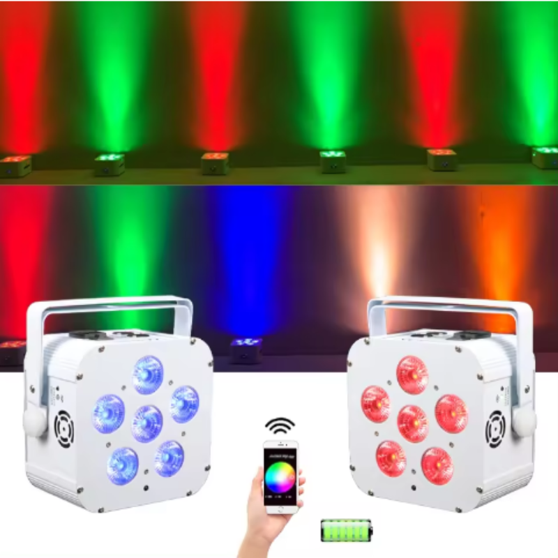 2pc/WiFi Mobile Wireless Battery Uplight Led Par Light Wedding Hotel Stage Light