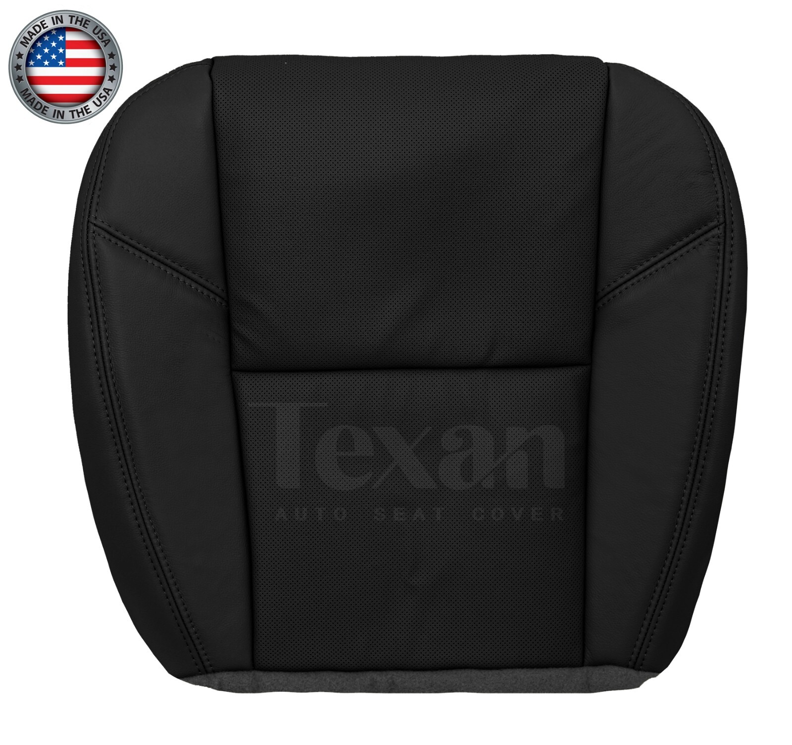 2009 to 2014 GMC Sierra 1500 Denali Passenger Bottom Perforated Seat Cover Black