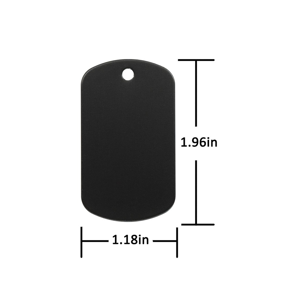 Aluminum Blank Tags Stamping Blanks 25 Pack Black
