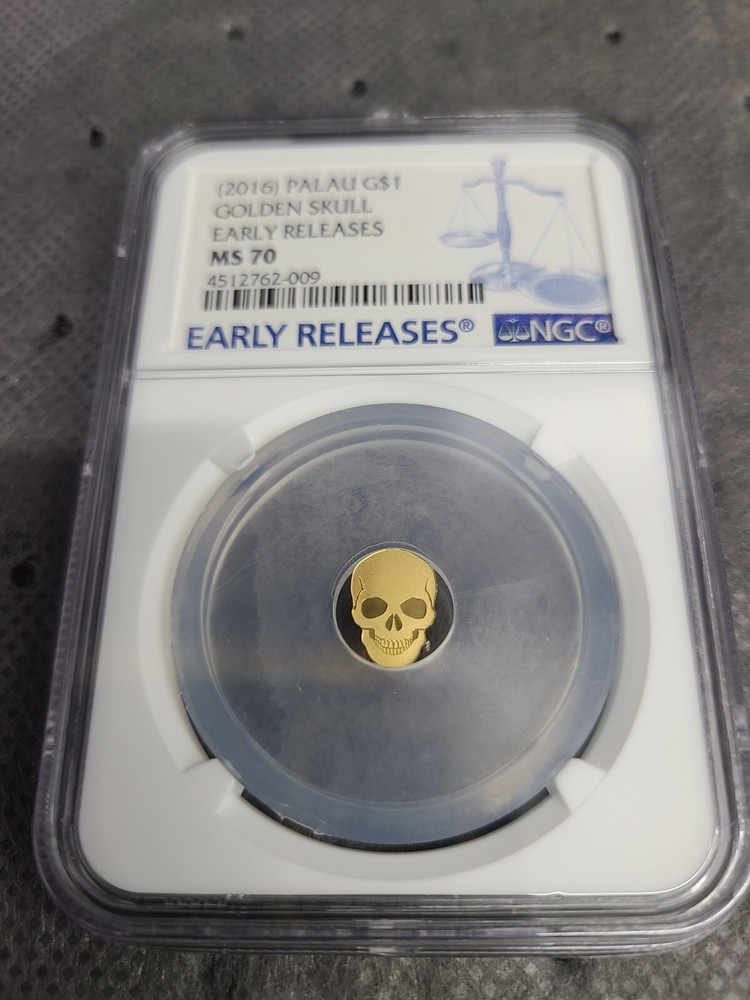 2016 PALAU SILVER, GOLD SKULL