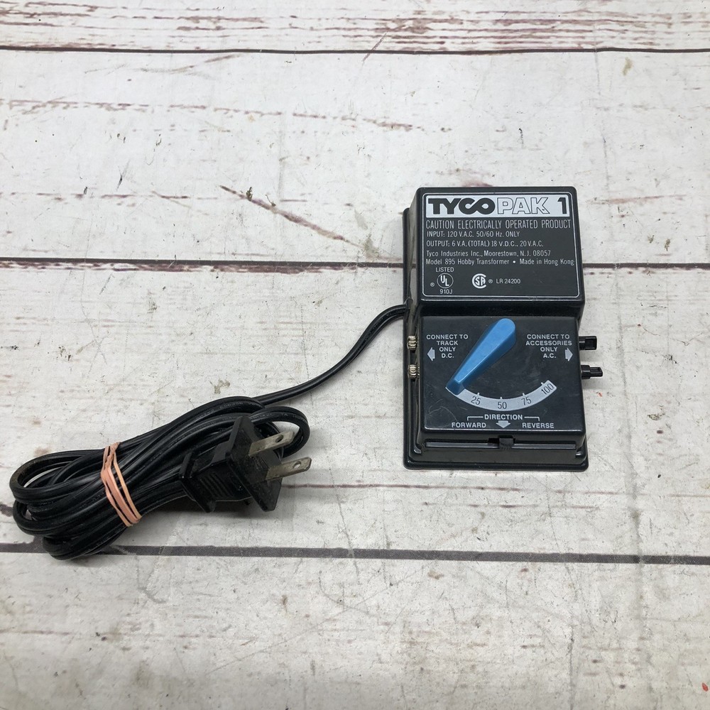 TYCO PAK 1 Model 895 Hobby Transformer Power Pack Train Controller Tested