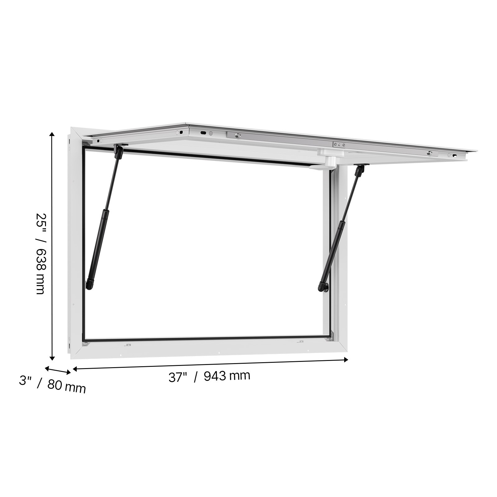 Uimoso 36x24in Food Truck Service Window with Awning,Aluminum Alloy Construction