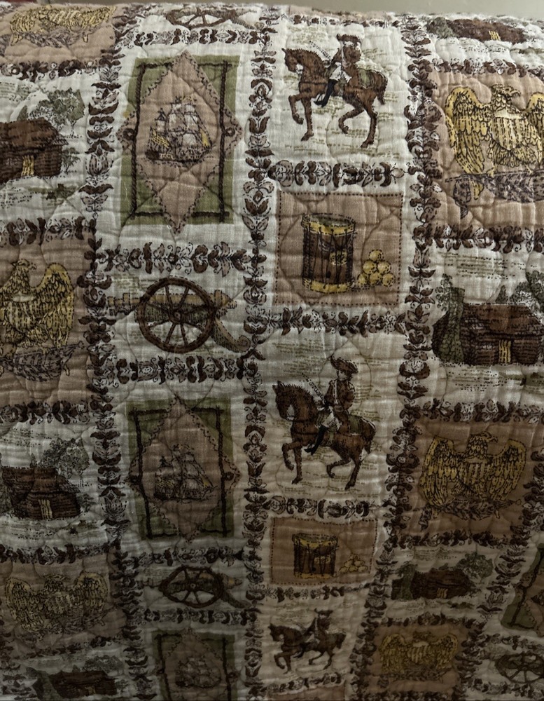 Vintage Quilt 60x76 Revolutionary War Pattern