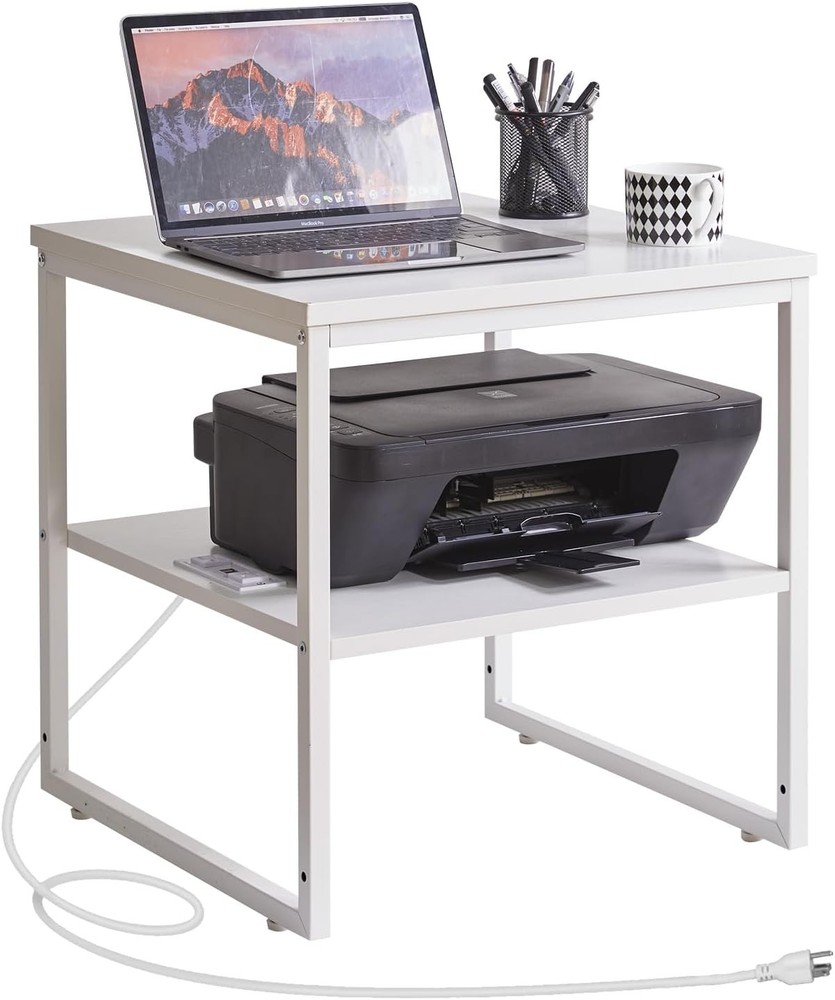 Small Table Stand 20 Inch Multi-Functional Side & Printer Accent Table W/