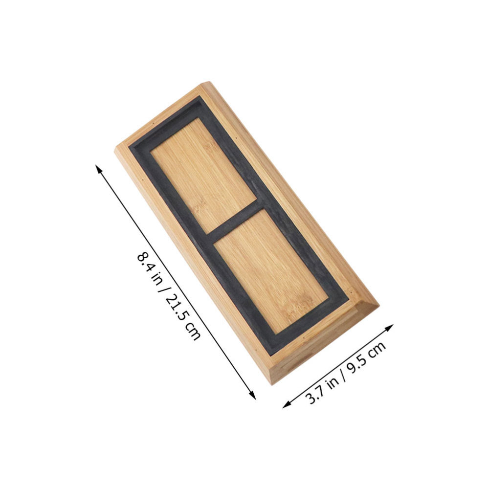 1 Set Bamboo Sharpening Stone Base Whetstone Holder Home Sharpener Base