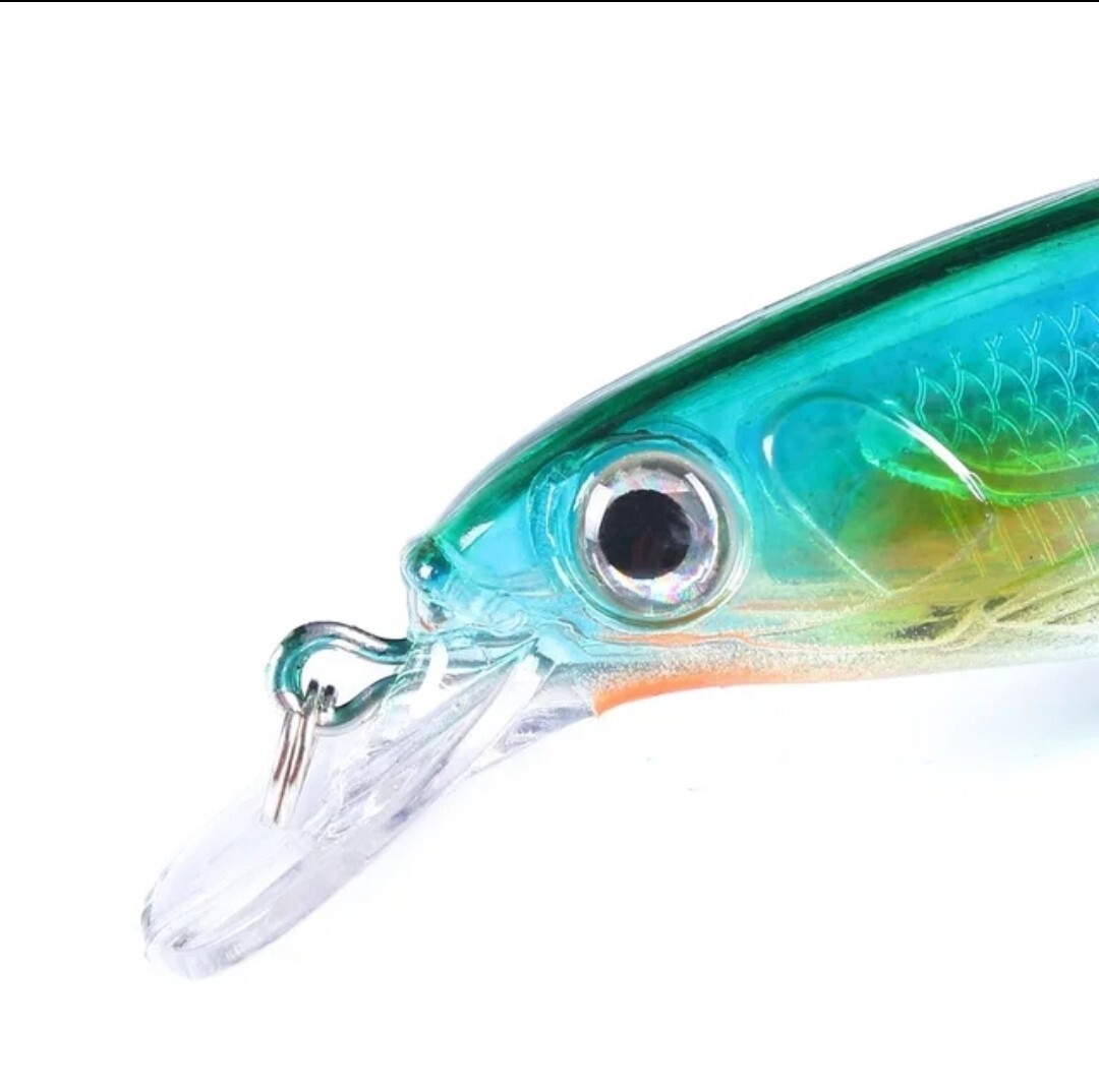 Largemouth bass fishing lures wobbler minnow 10-pack lot crankbait tackle bait