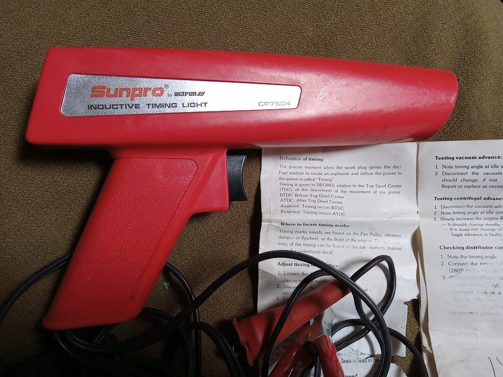 Neon Timing Light, Sunpro, US Made ModCP7504 Actron