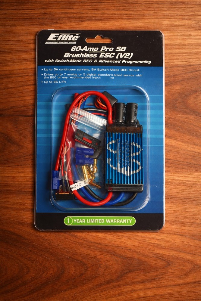 E-flite 60-Amp Pro Switch-Mode Brushless ESC V2 EFLA1060B