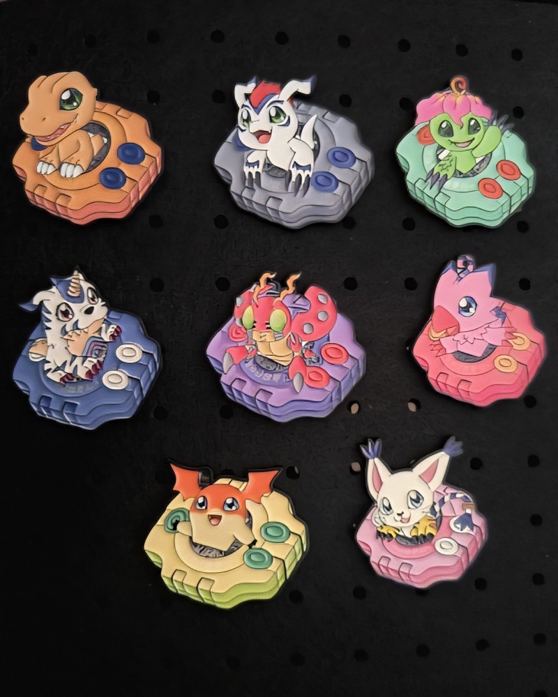 Digimon Enamel Pin 8 PC Set