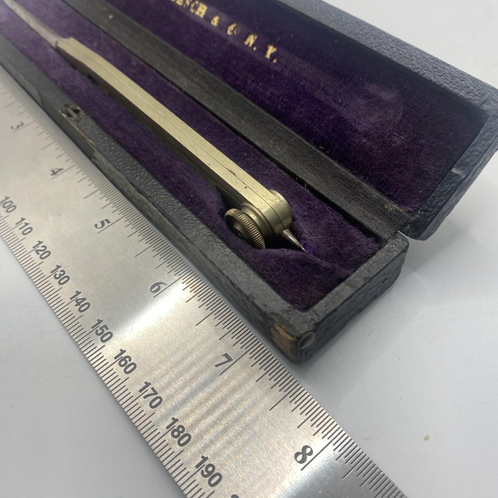 Vintage Kolesch & Co NY Brass Proportional Divider Drafting Tool Original Box