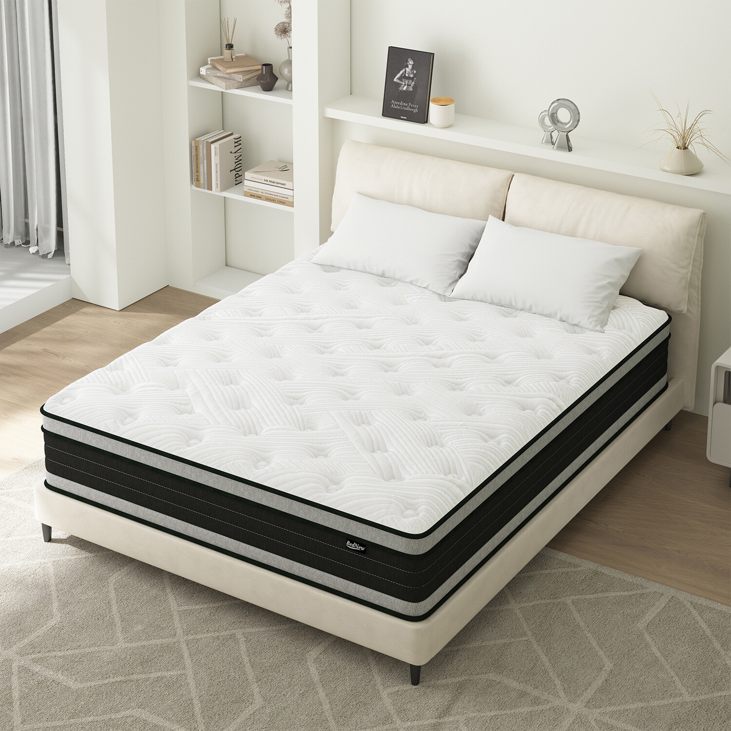 14 Inch Gel Memory Foam Hybrid Spring Queen Mattress in a Box Full King Size