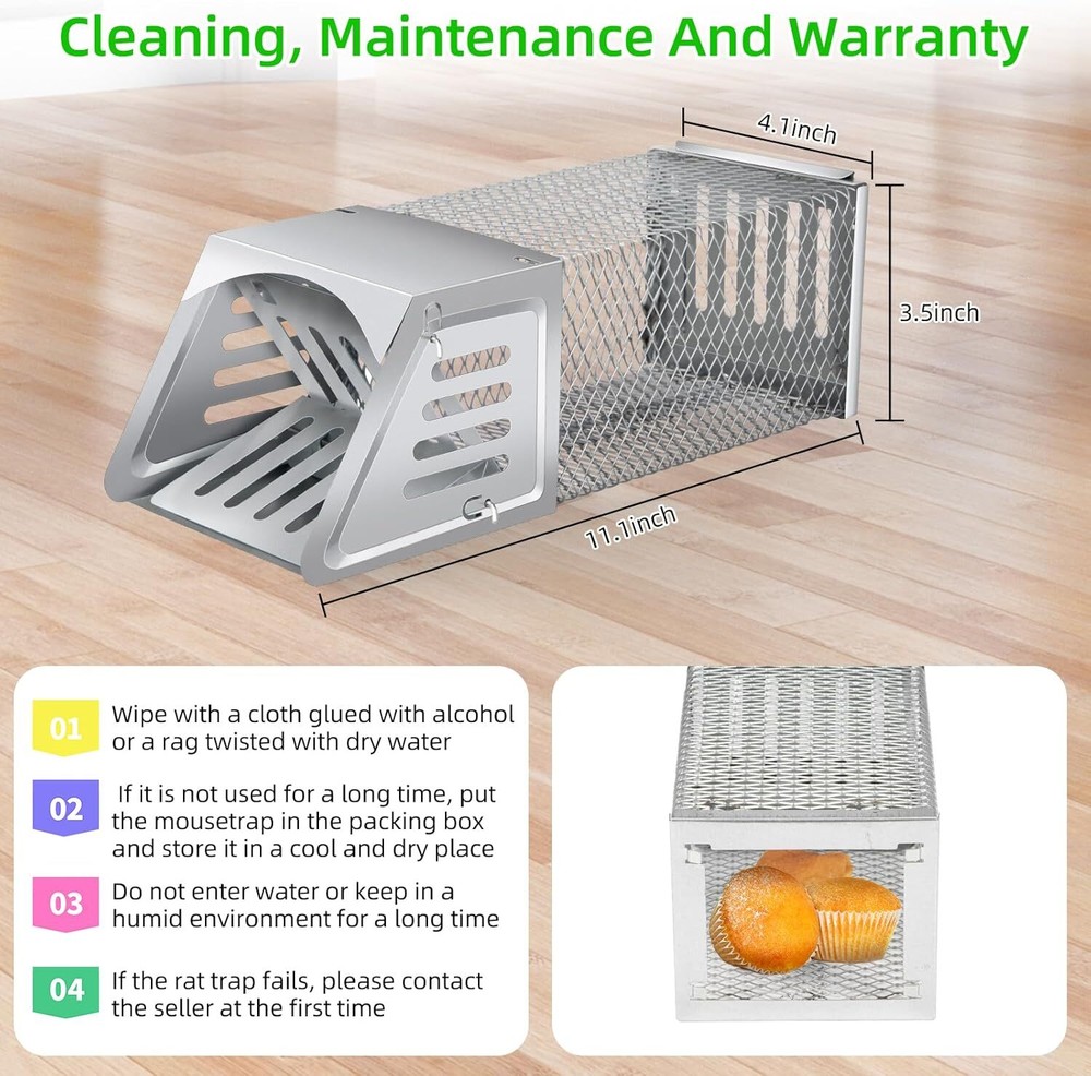 Reusable Continuous Mouse Trap - Effective Rodent Control for Kitchen/Basement