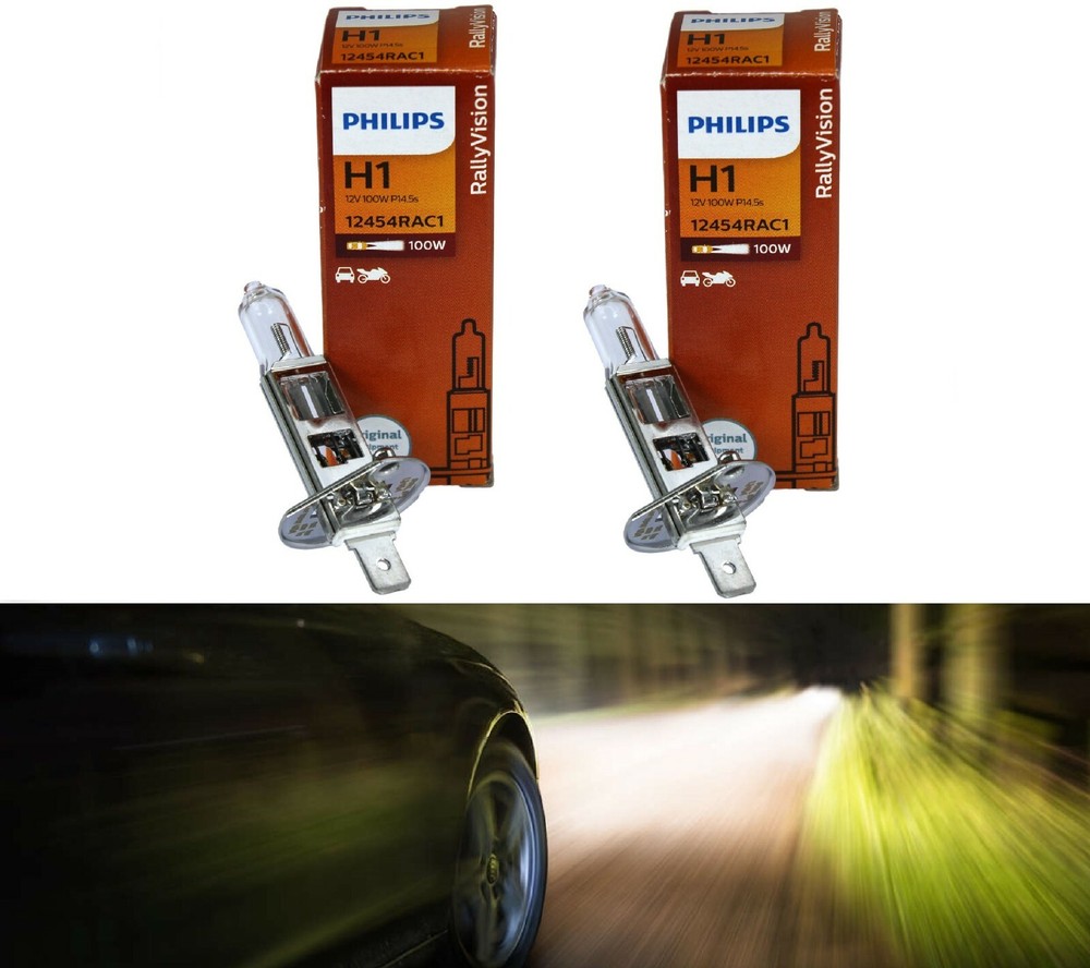 Philips Rally Vision H1 100W Two Bulbs Head Light Replace High Beam Plug Play OE