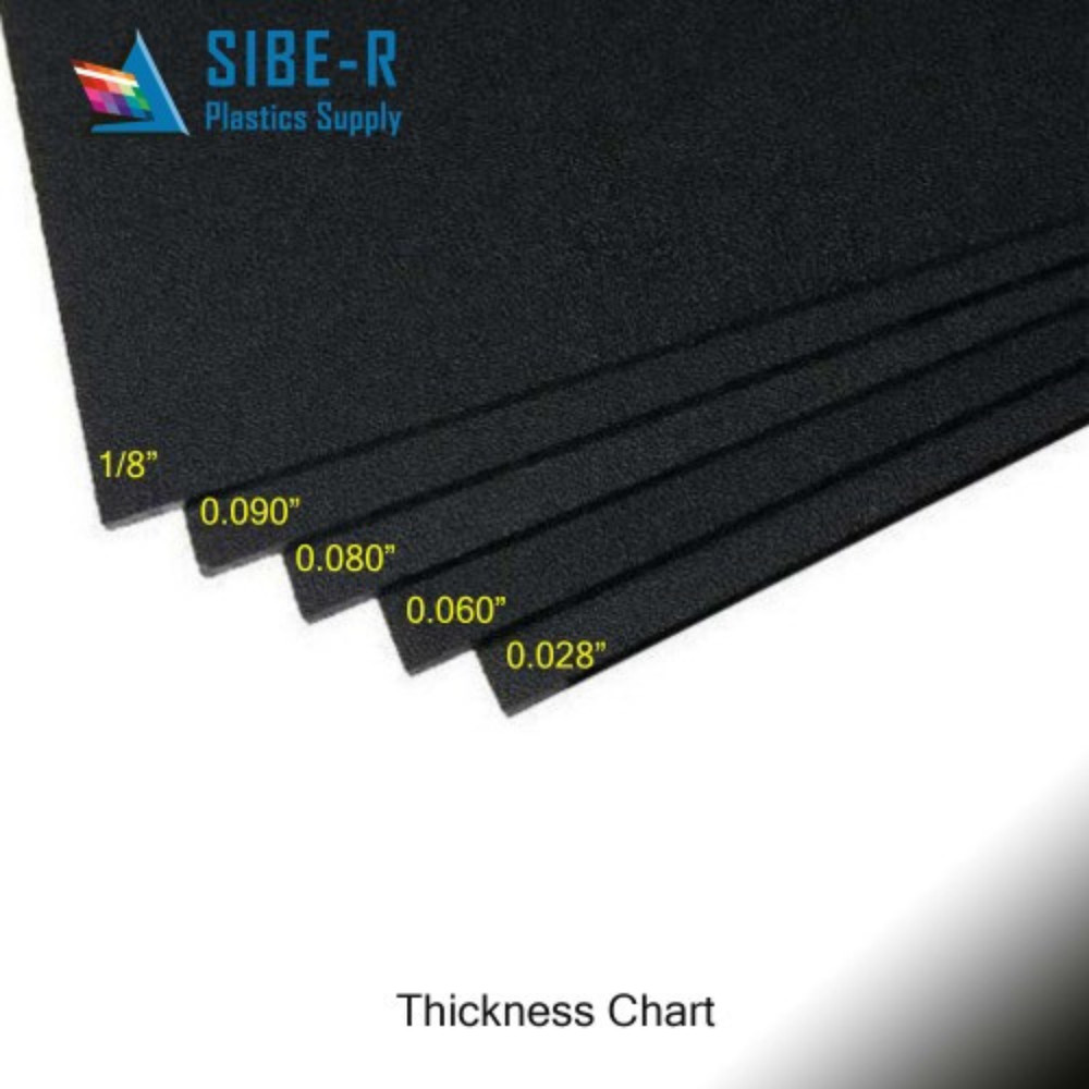 (10-Pack) Kydex Sheets - 0.080" Thick - Black - 5"x5" - Knife Sheath