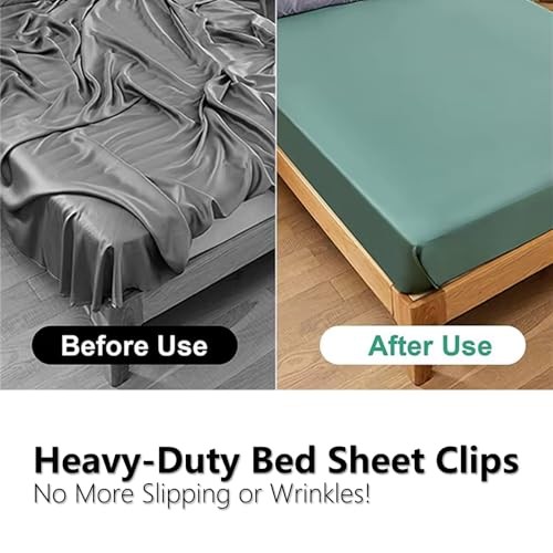 4PCS Bed Sheet Holder Straps – Triangle Adjustable Elastic Fasteners with