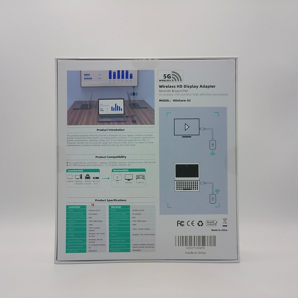 Wireless HD Display Adapter Receiver & Launcher