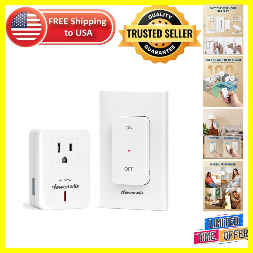 Compact Wireless Outlet with Magnetic Base - Effortless 15A Remote Control