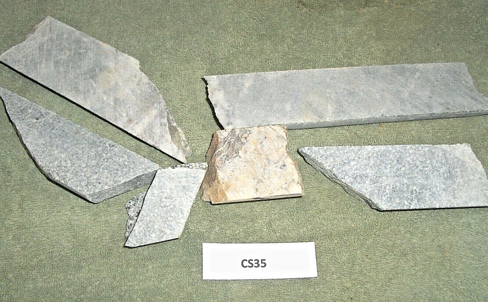 Split Core Samples From Alaska Gold Mine 6 Pieces CS35