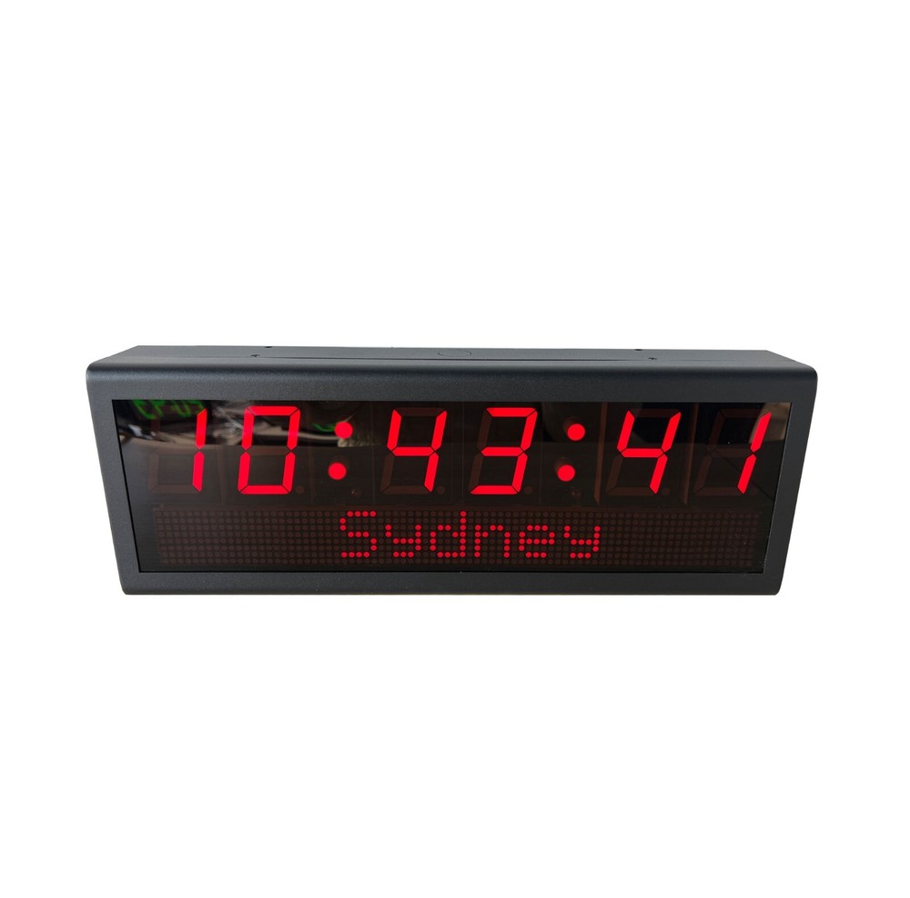 LED NTP PoE Clock for Home Decoration, Network Synchronized, Automatic DST Reset