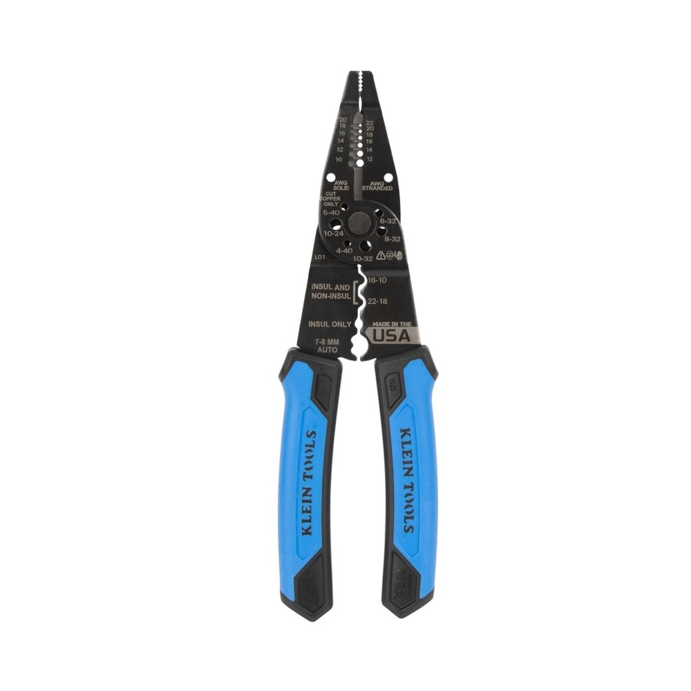 Klein Tools 1025 Long Nose Multi-Purpose Wire Stripper Tool, Made in USA Prof...