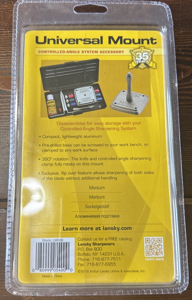 Lansky Universal Bench Mount for Controlled Angle Knife Sharpening System LM009