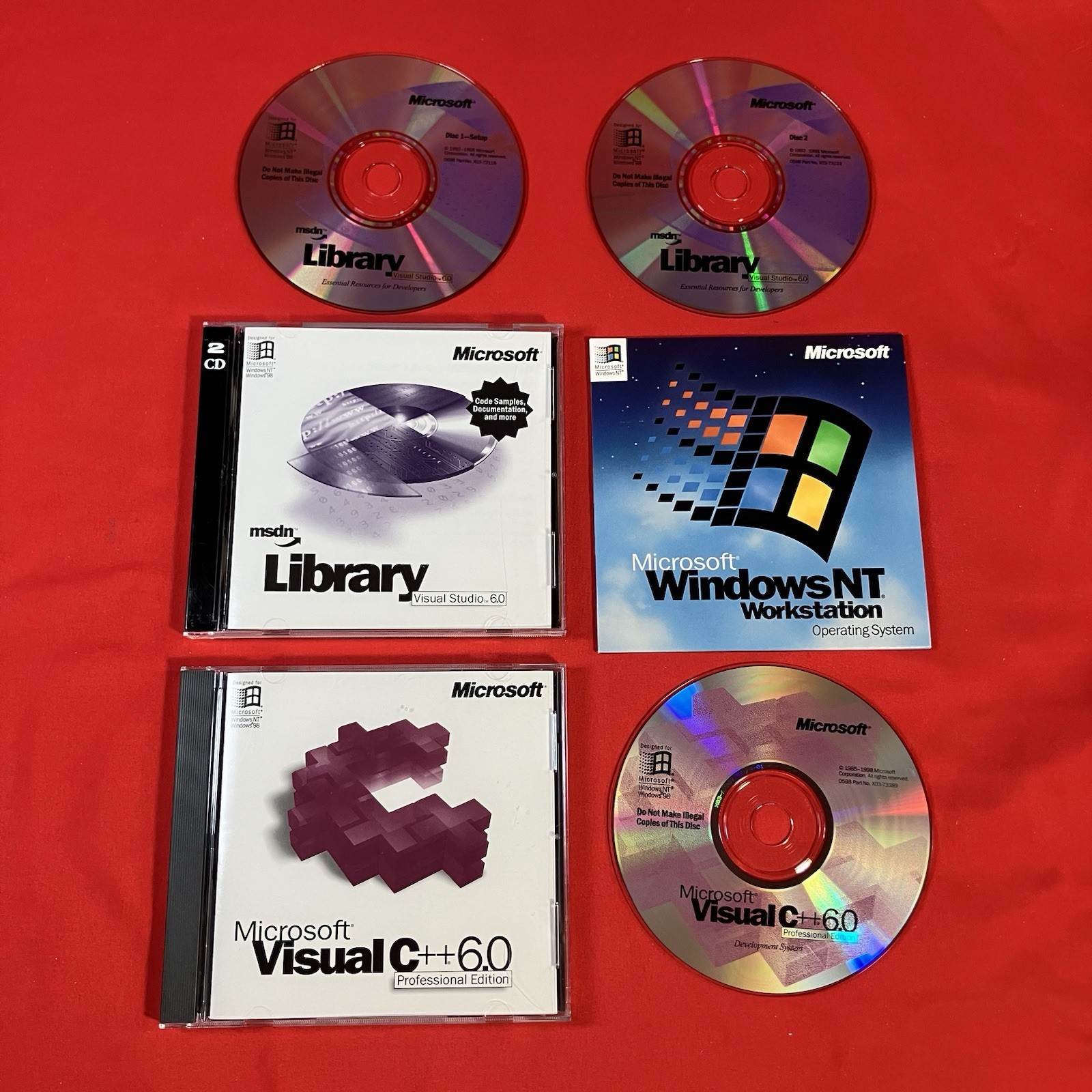 Vtg 1998 Microsoft Visual C++ 6.0 Professional Edition / Windows NT 4.0 Key