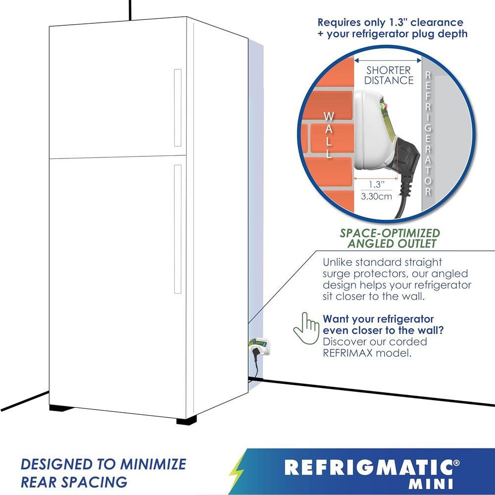 Two Electronic Voltage & Surge Protector Combo - Protect Your Refrigerator and W