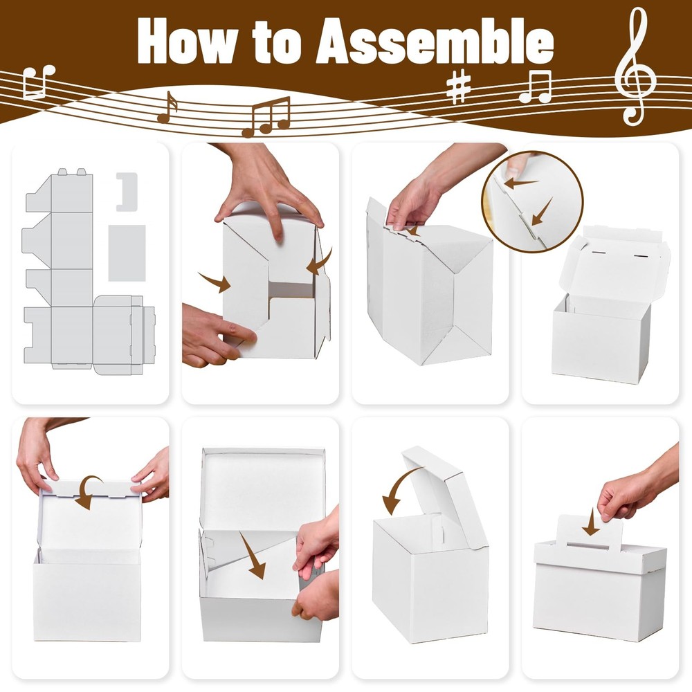2-Pack CD DVD Cardboard Storage Boxes with Lids Ã¢â‚¬â€œ Media Organizer Case...