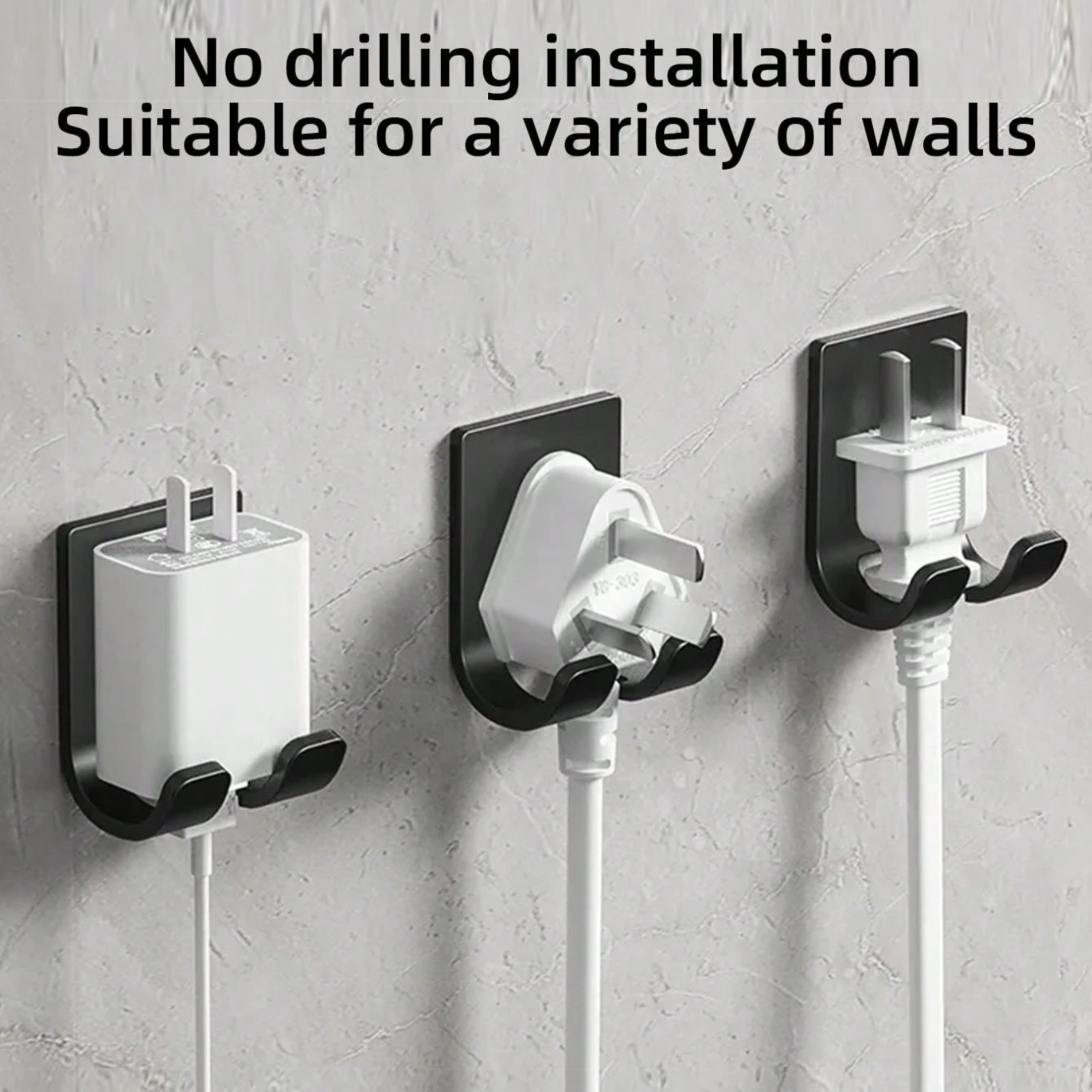 4x Razor Holder No Drilling Wall Mounted Razor Storage Organizer Shaving Shelf