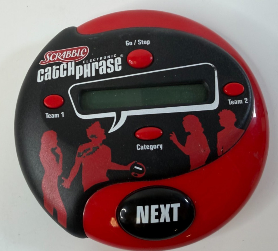 Scrabble Catch Phrase Handheld Electronic Party Game WORKS
