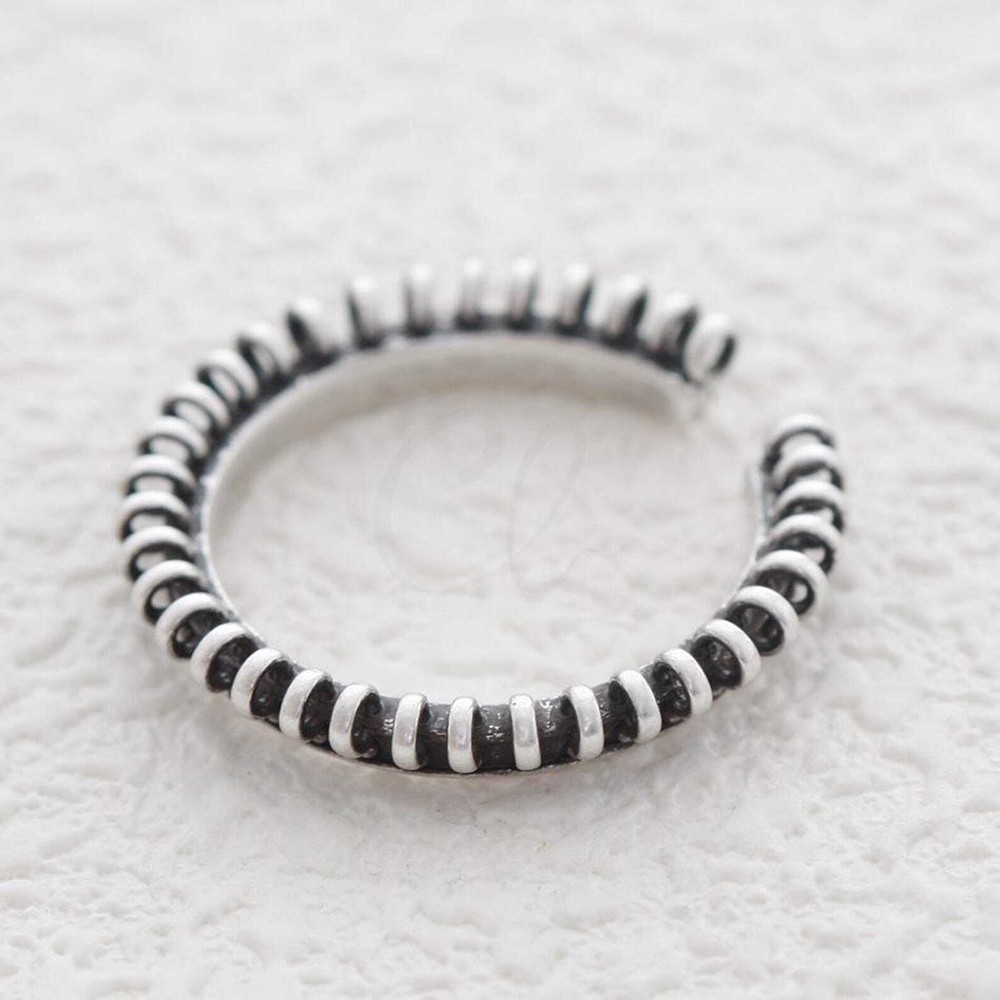 One Piece Solid Brass Ring Base-Finger Ring-Open End with Multiple Rings (4894C)