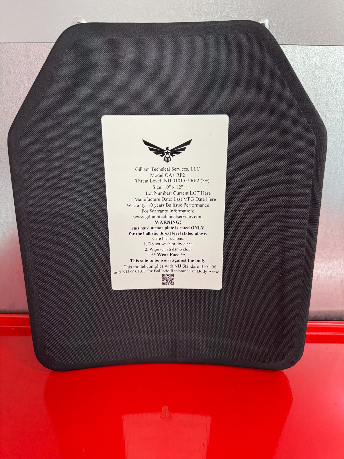 GTS OA+, Level 3+ 10"X12" Ceramic Armor Plate (Lightweight) RF2 Tested + M855A1