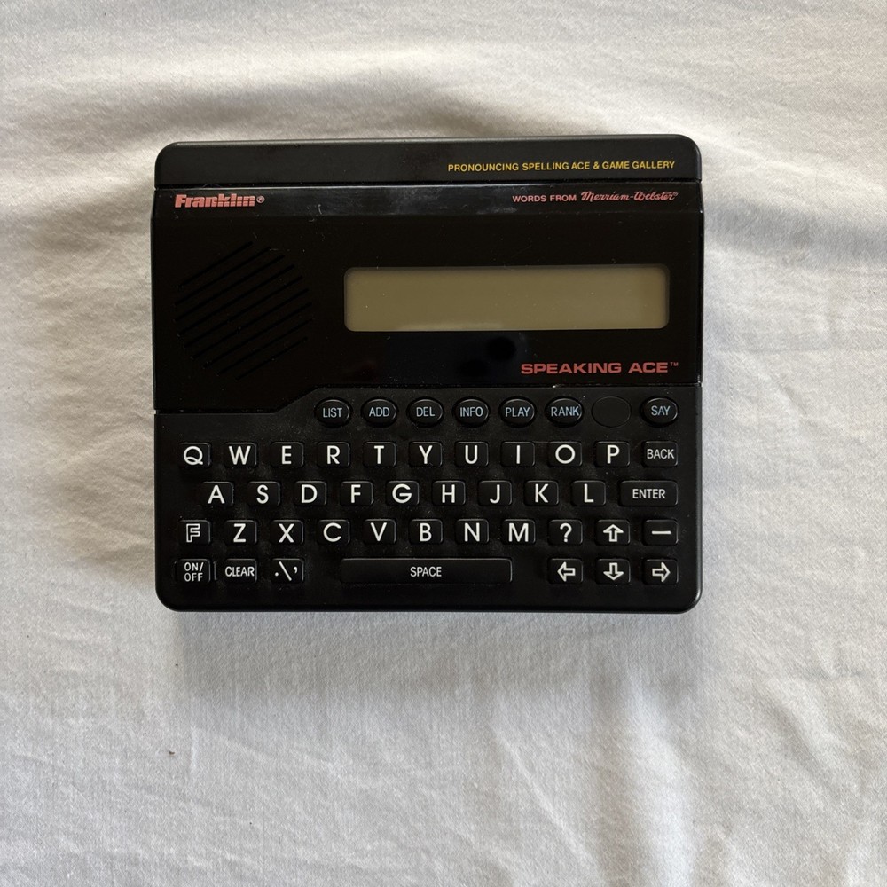 VTG 1986 Franklin Speaking Ace 200 Spelling Corrector Dictionary Tested Working