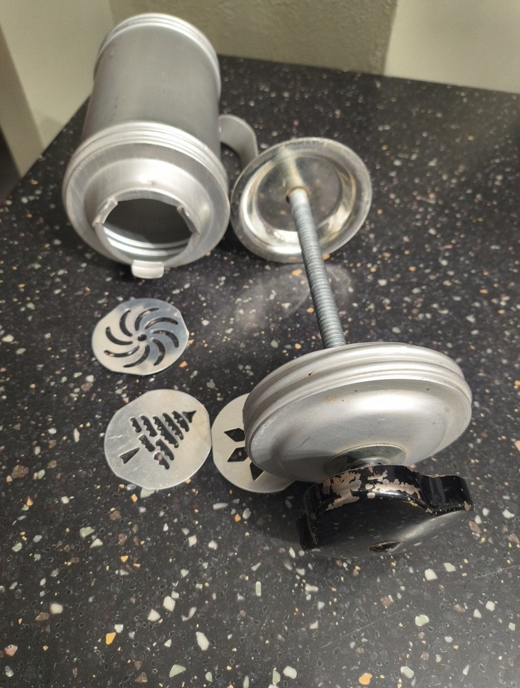 Mirro Aluminum Cookie Press With 3 Discs