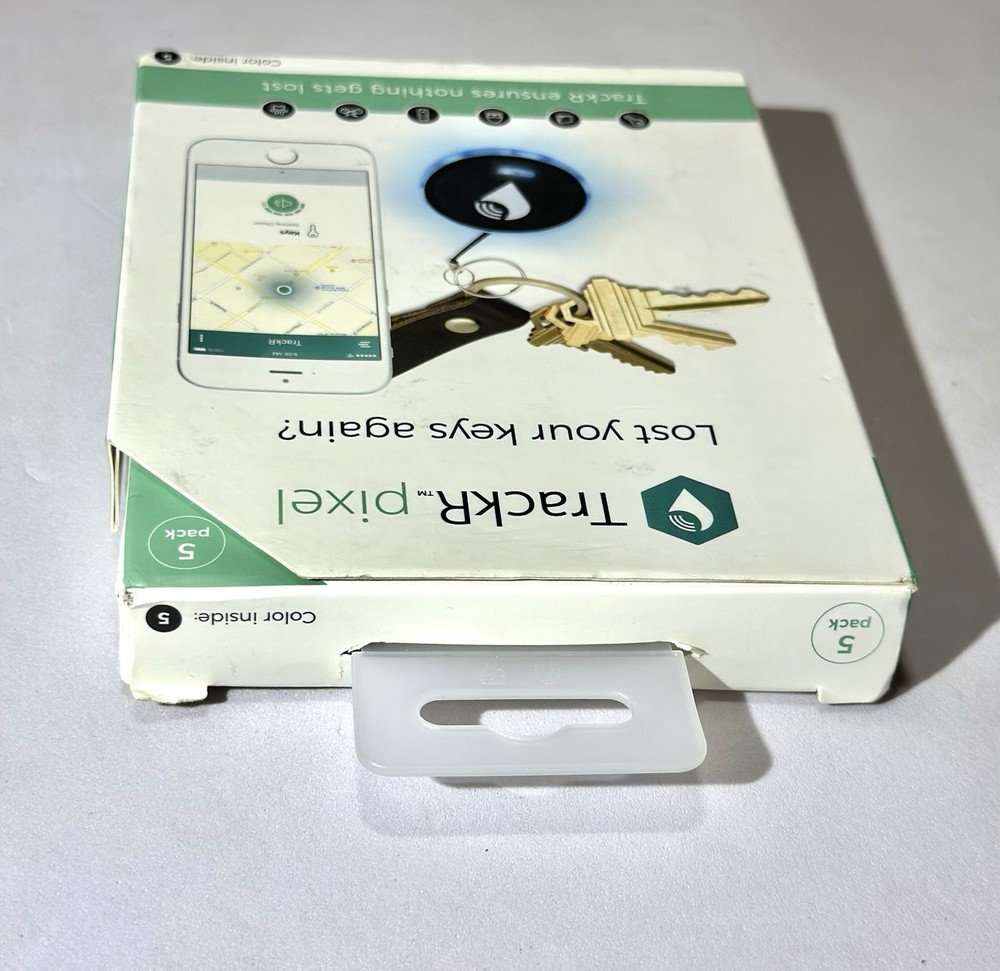 TrackR Pixel Bluetooth Tracking Devices - 5 Pack - 5 Colors - New- iOS/Android