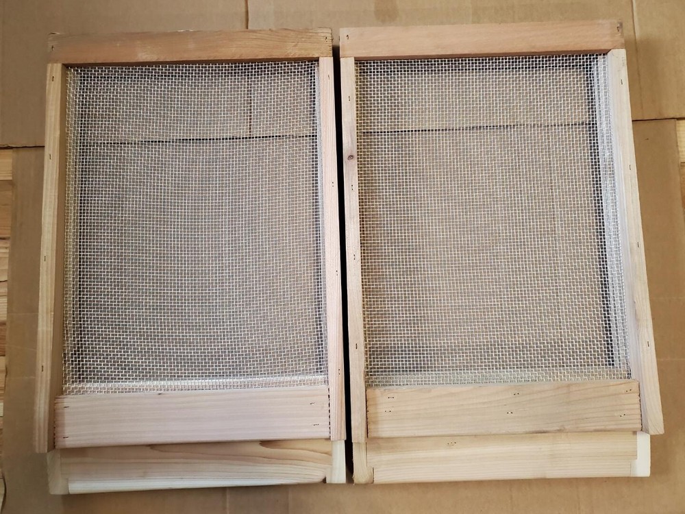 2 Cedar Bee Hive Screened Bottom Boards and 2 Inner covers--Langstroth 8 Frame