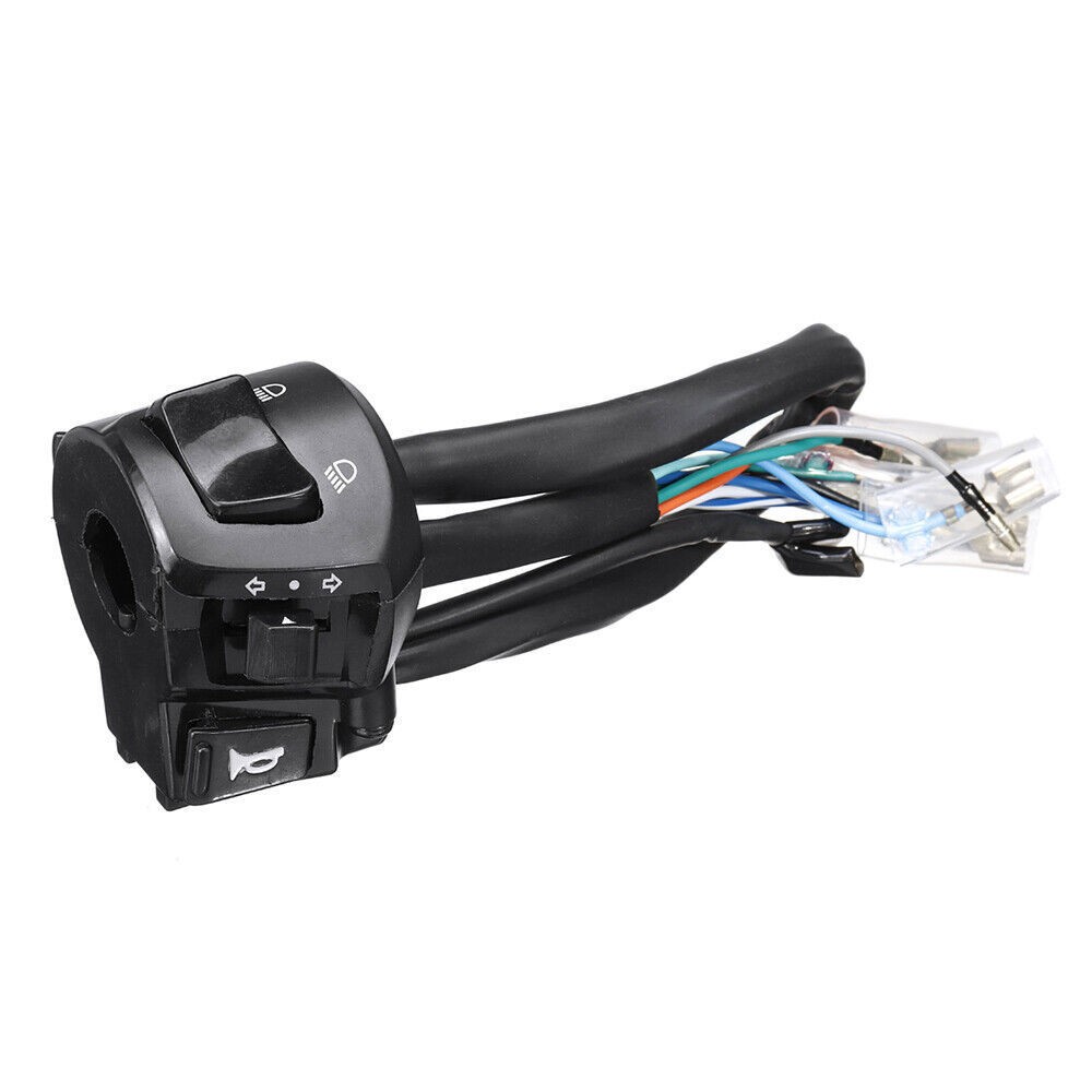 7/8" Universal Motorcycle 22mm Handle bar Switch Gear Control Light Indicator #