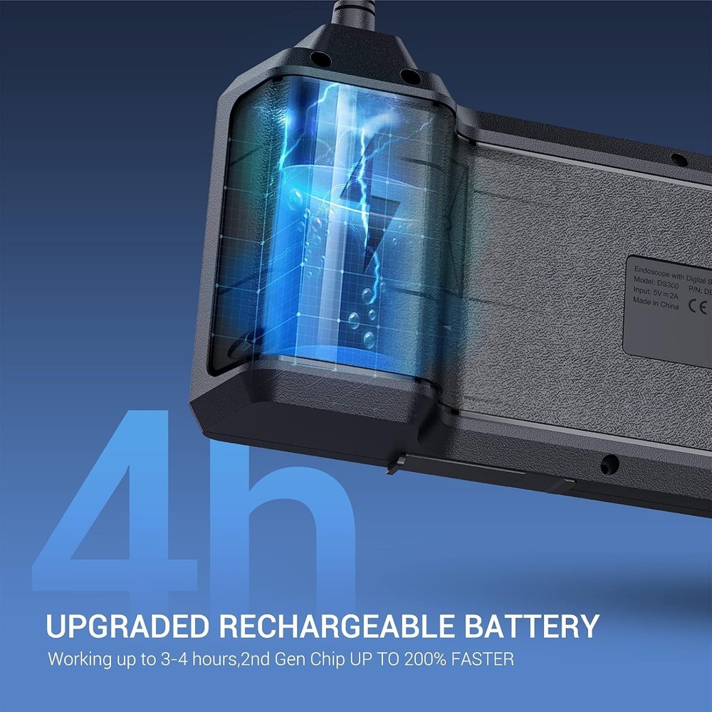 Waterproof Borescope, 4.3" LCD Screen, 16.5FT Cable