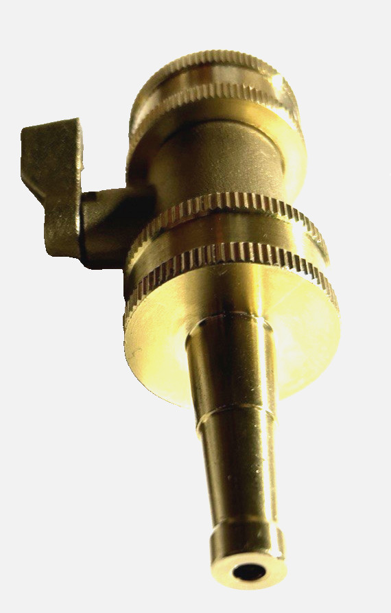Jet Water Hose Sweeper Sprayer Nozzle Solid Brass With Shut Off Valve 3/4"