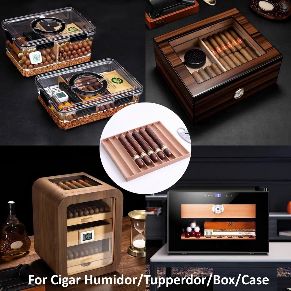 Woho Spanish Cedar Cigar Tray for Display & Sharing, Natural
