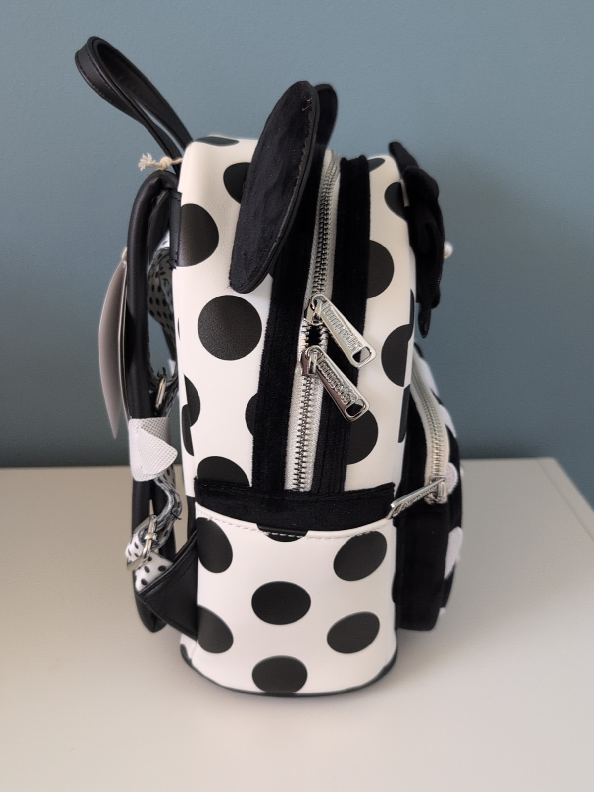 Loungefly Disney Minnie Polka Dot Pearl Mini Backpack