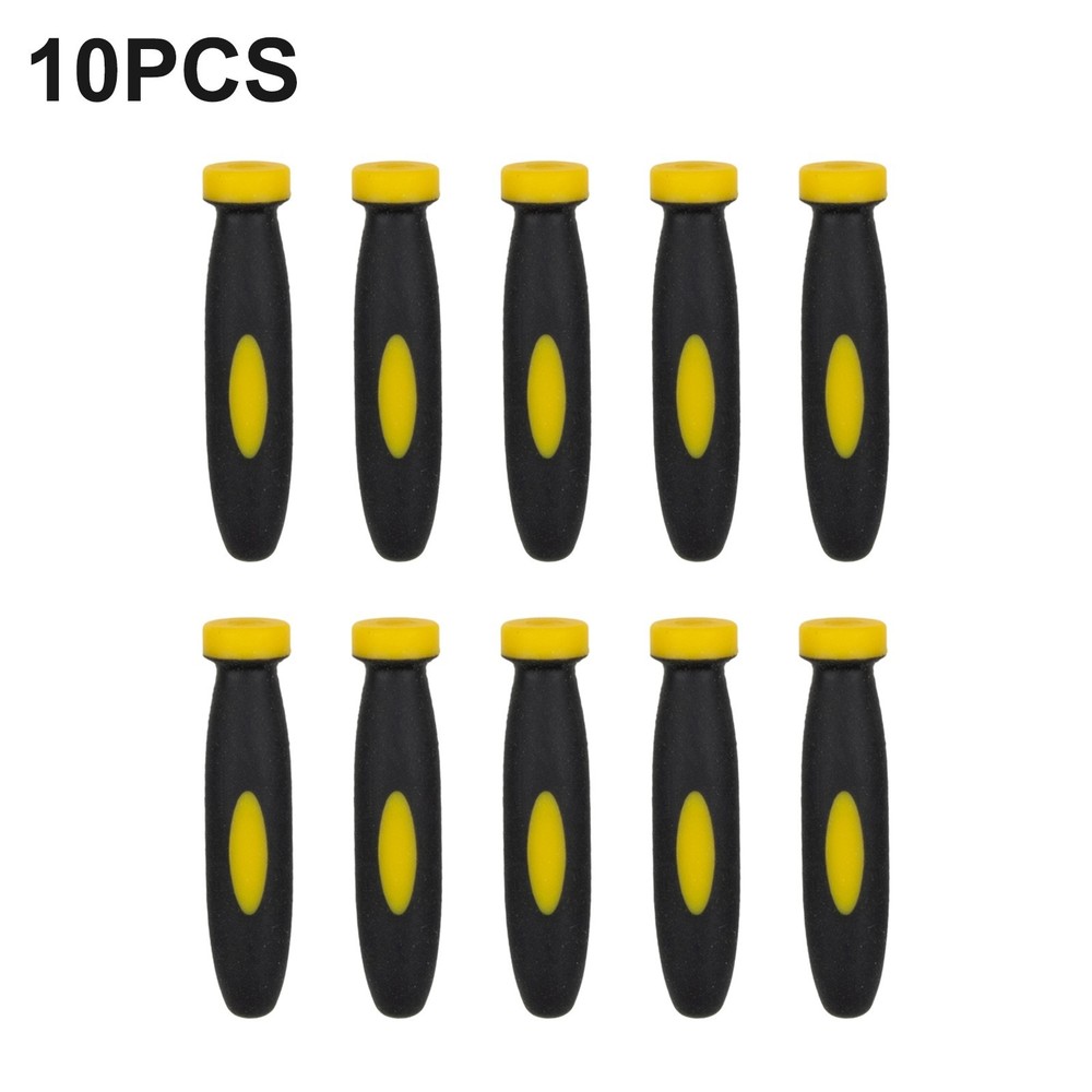 Small Files Handles 10Pcs Rubber Handles Rubber Material Stable Characteristics
