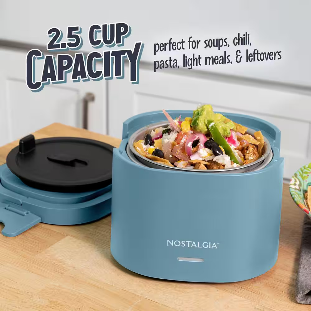 Blue 20 Oz. Portable Heated Lunch Box