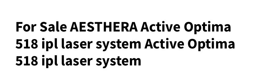 Aesthera Optima IPL Laser