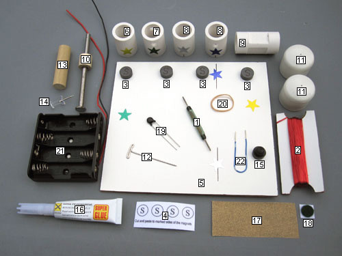 DIY SIMPLE REED SWITCH MOTOR KIT #4 SCIENCE FAIR PROJECT ELECTRICITY EDUCATIONAL