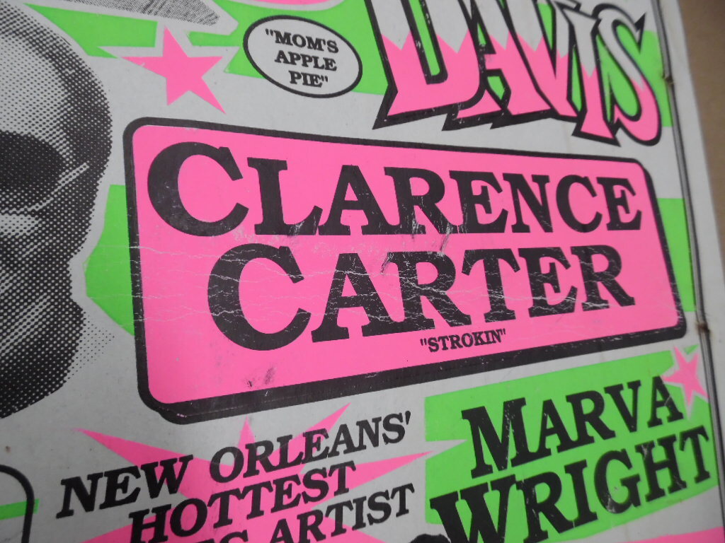 Vintage Tyrone Davis Clarence Carter R&B Blues Soul Concert Poster New Orleans