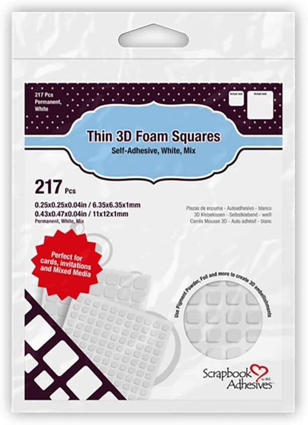 High Density Waterproof 3D Foam Squares – Perfect for Art Projects, 217 Pack